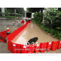 Barreira de água de defesa de inundação temporária de trânsito